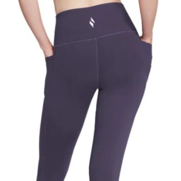SKECHERS GoStretch Luxe Tight Womens M (6-8) Purple Yoga Workout HW Leggings NEW - Picture 1 of 11